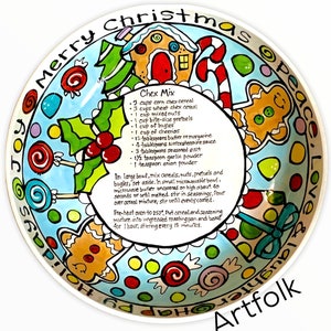 Nana/'s made with love mixing bowl personalized ceramic Artzfolk original