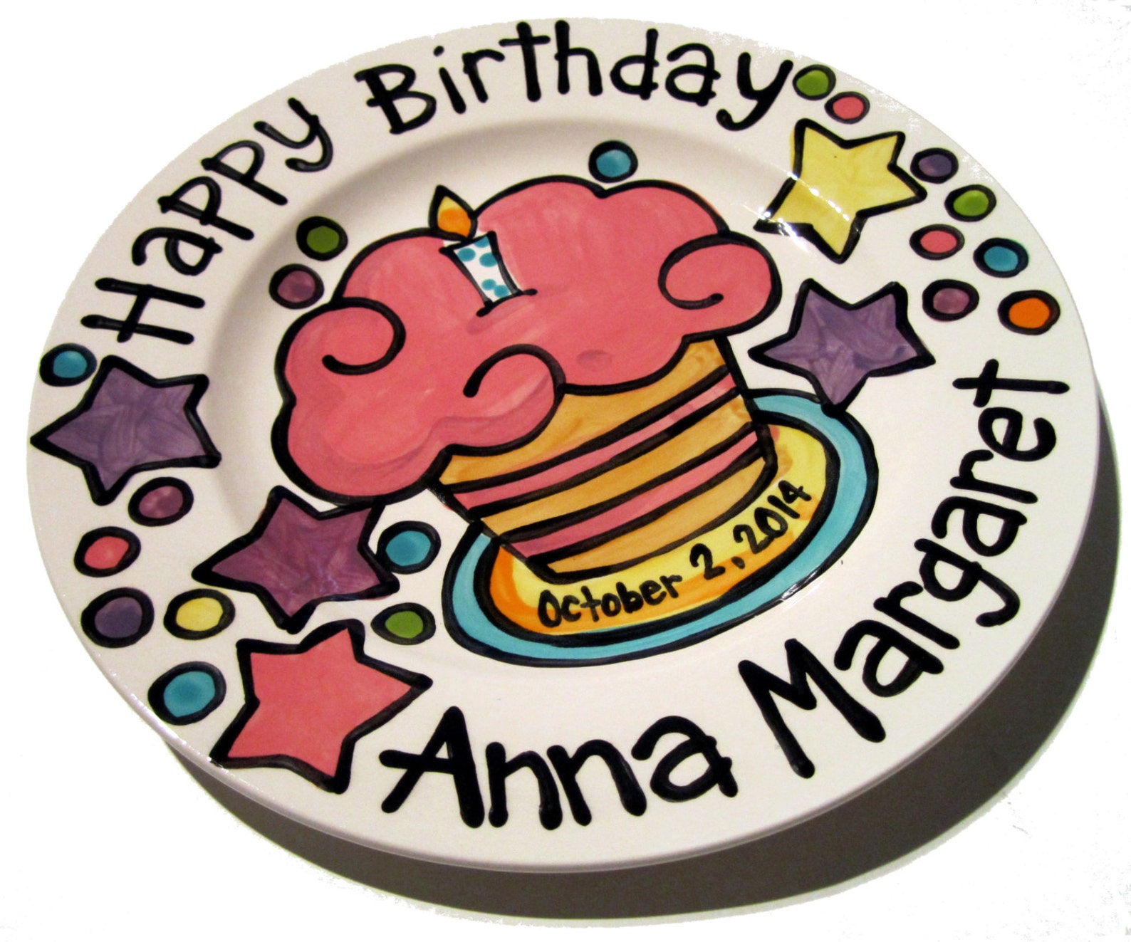 CUSTOM Large 10 Birthday Cake Plate Personalized Great Etsy