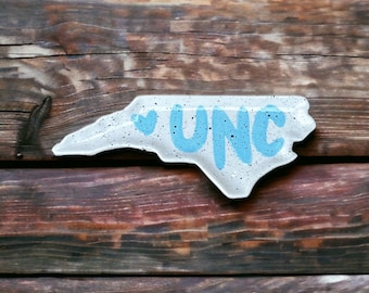 Ceramic North Carolina UNC or school name ring or soap dish personalized