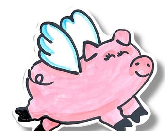 handmade flying pig wall art by Artzfolk