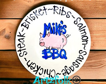 Custom handmade bbq platter by Artzfolk