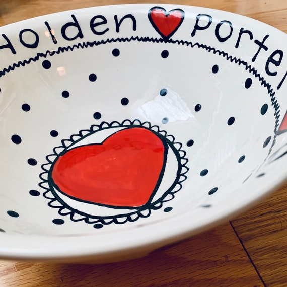 Nana/'s made with love mixing bowl personalized ceramic Artzfolk original