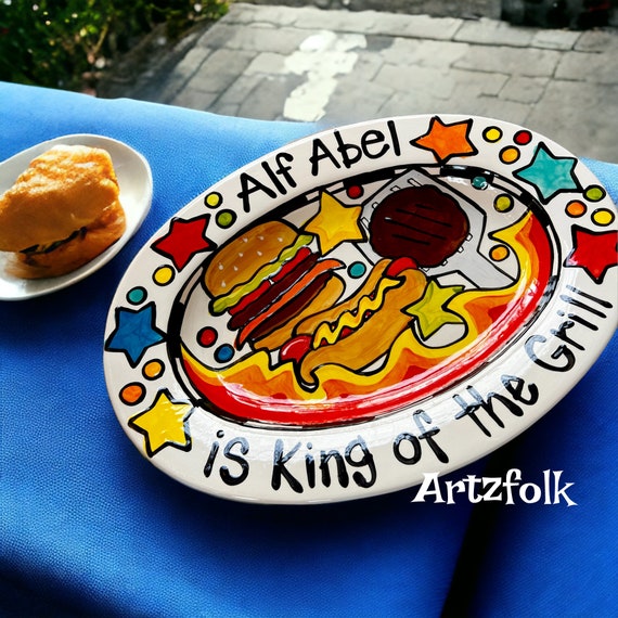 Custom Made Bbq Platter Handmade Ceramic Etsy
