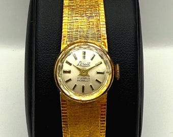 Vintage 18k Gold Watch by Lorett Corletto 17 Jewels (1940's) - Etsy
