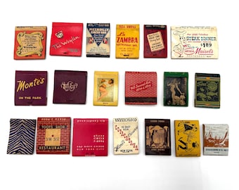 Vintage Lot of 19 Mid Century New York Matchbook Covers