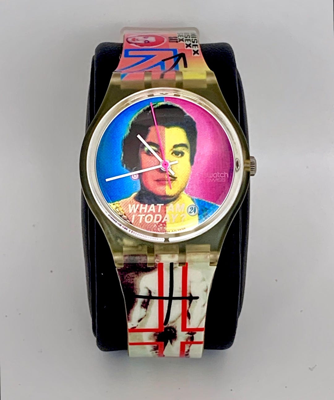 時計 2024.10 ARTS & SCIENCE SWATCH Once again 1990 Yellow Swiss Made Skeletonized Swatch Pop Watch Rare