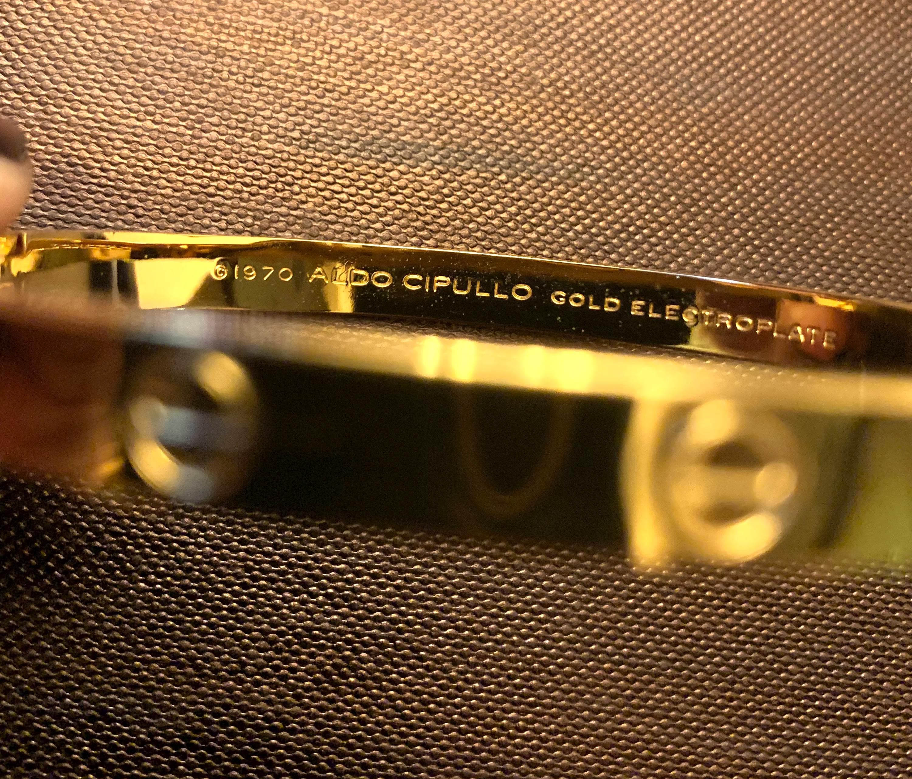 1970 aldo cipullo gold electroplate sale