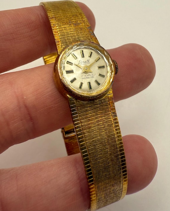 Vintage 18k Gold Watch by Lorett Corletto 17 Jewels (1940's) - Etsy