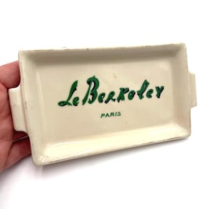 Rare Vintage Ceramic Dish Tray From "Le Berkeley" Famous Restaurant, Paris