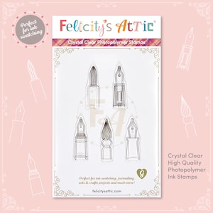 Puntas para pluma estilográfica, sellos de tinta transparente, rotuladores de inmersión para libros de muestras, pruebas de muestras de tinta, manualidades, diario, juego de sellos de fotopolímero de goma