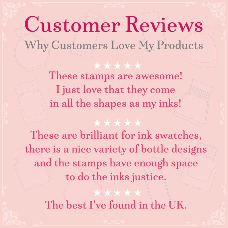 Clear polymer stamps ink bottle shapes fountain pen ink bottles for swatching stamping rubber stamps high quality premium journal stamp set