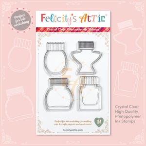 Tampons en polymère transparent formes bouteilles d'encre pour stylo outils de prélèvement d'échantillons d'encre mini bouteilles d'encre cartes d'échantillons d'encre pour stylo plume
