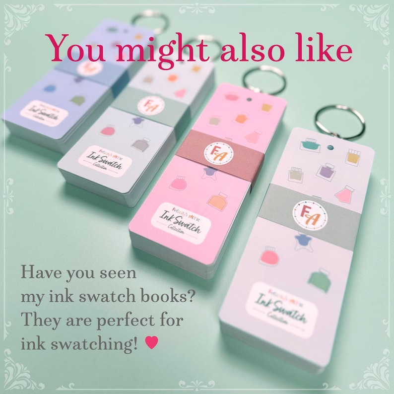 you might also like our ink swatch books, perfect for ink colour swatches, contains 50 removable cards, metal book ring and a choice of four different covers