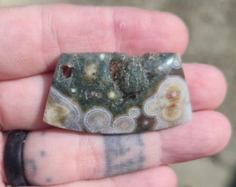 Ocean Jasper with Druzy Cabochon