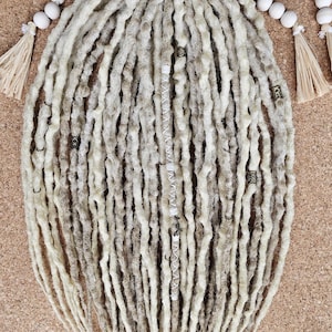 Blond Dreadlocks, Crochet Synthetic Dreads in various shades from blonde to beige, Boho Dreads or Viking Hair extensions