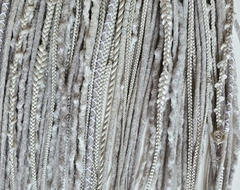 Light Gray dreads extensions, Viking Dreads, Boho Festival Hair, Platinum Gray Crochet dreadlocks DE SE