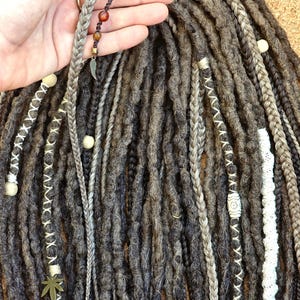 Crochet Dreadlock Extensions - Dark Brown Dreads & Braids - Boho Dreads, Handmade Custom Double Ended Dreads, Braid in dreads