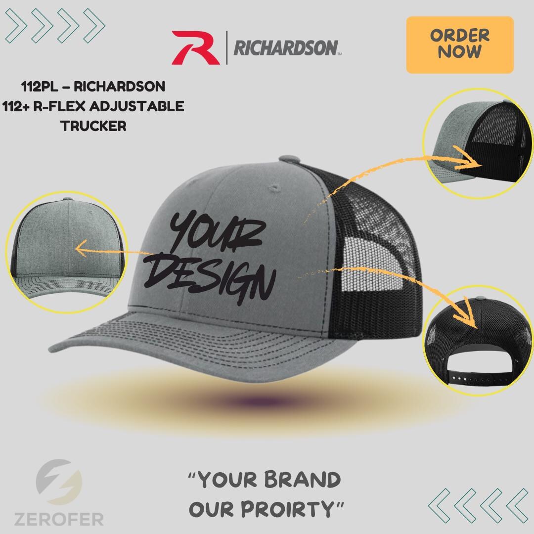 Single Hat Single Hat or Bulk Order, Embroidered on Mesh Hats, 112PL Richardson ...