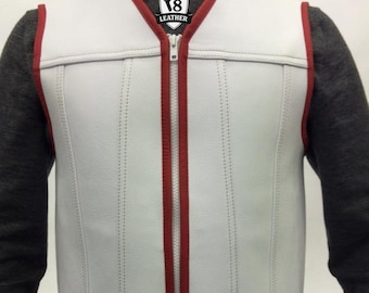 New Men's Biker Vest, Custom Leather Vest Motorcycle Vest thick Real 3MM Cow leather Vest Gift for him