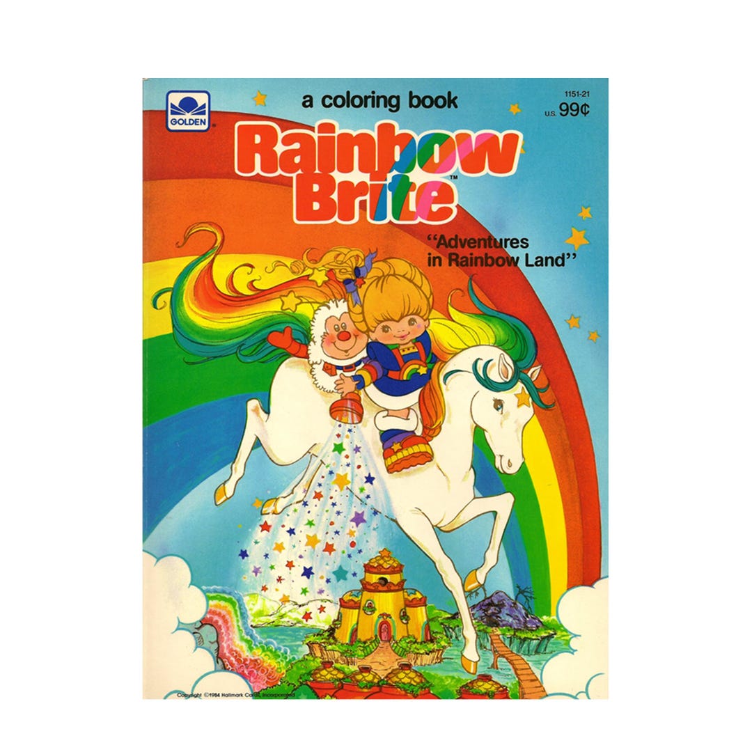 Rainbow Brite Coloring Book, Vintage Book to Color, Instant Download ...
