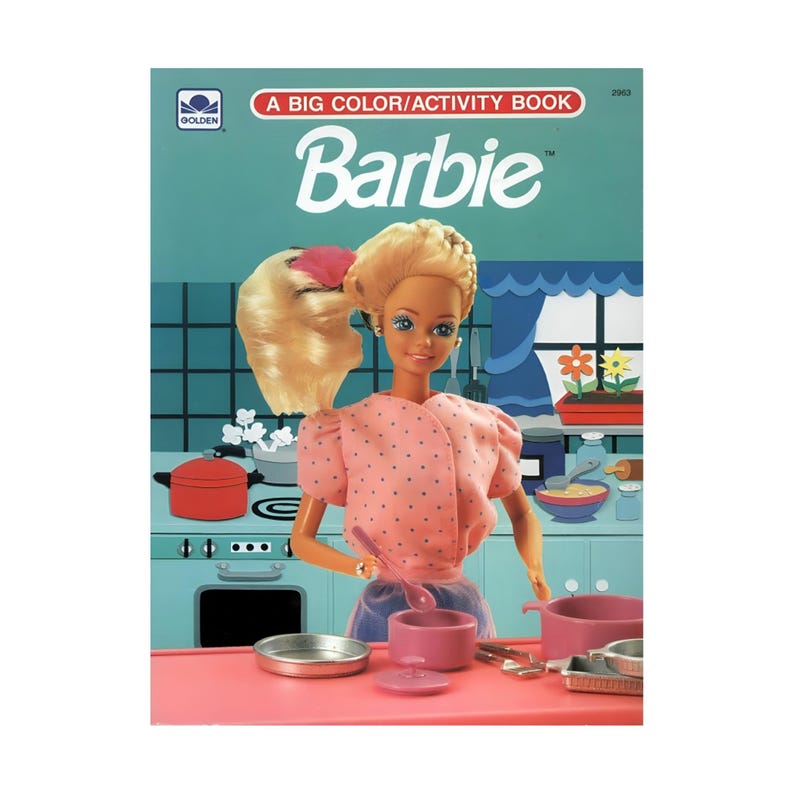 BARBIE Coloring Book, Vintage Book to Color, Instant Download, PDF - Etsy