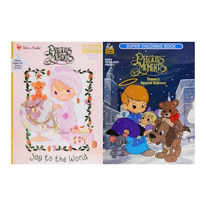 ANGEBOT!! Precious Moments 2 Vintage-Malbücher, süßes, schönes Weihnachtsthema, sofortiger Download, PDF-Format +150 Seiten