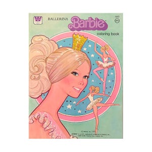BARBIE coloring book, vintage book to color, Instant Download, PDF