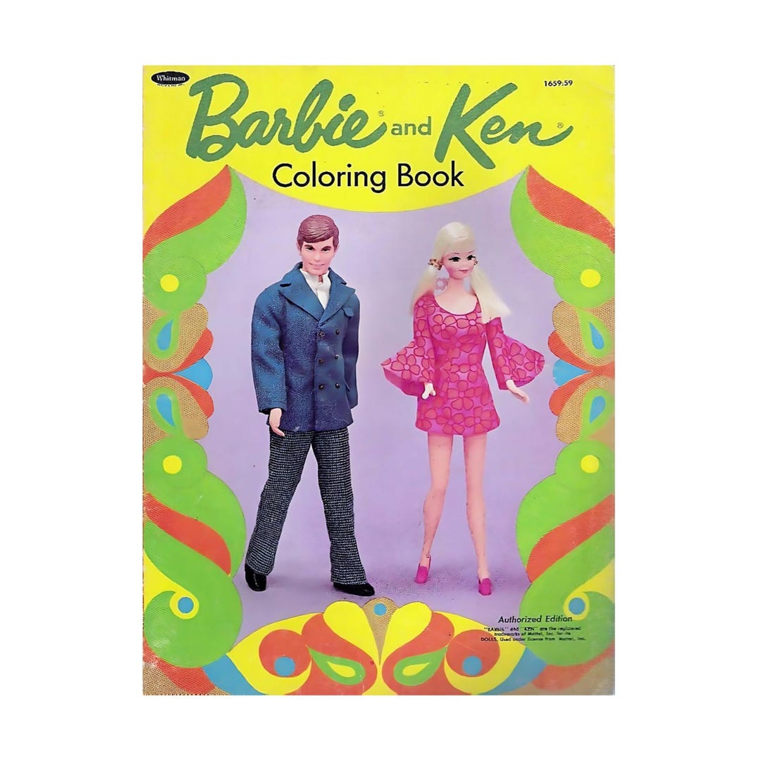 BARBIE Coloring Book, Vintage Book to Color, Instant Download, PDF - Etsy
