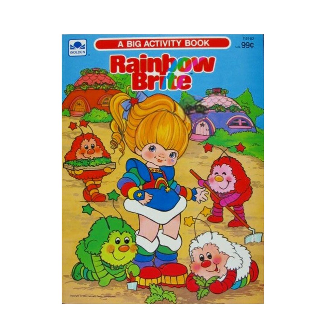 Rainbow Brite Coloring Book, Vintage Activity Book to Color, Instant ...