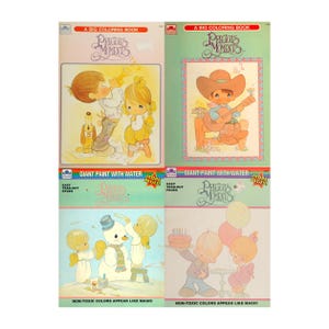 ANGEBOT!! Precious Moments 4 Vintage-Malbücher, süß und lieblich, sofortiger Download, PDF-Format +300 Seiten