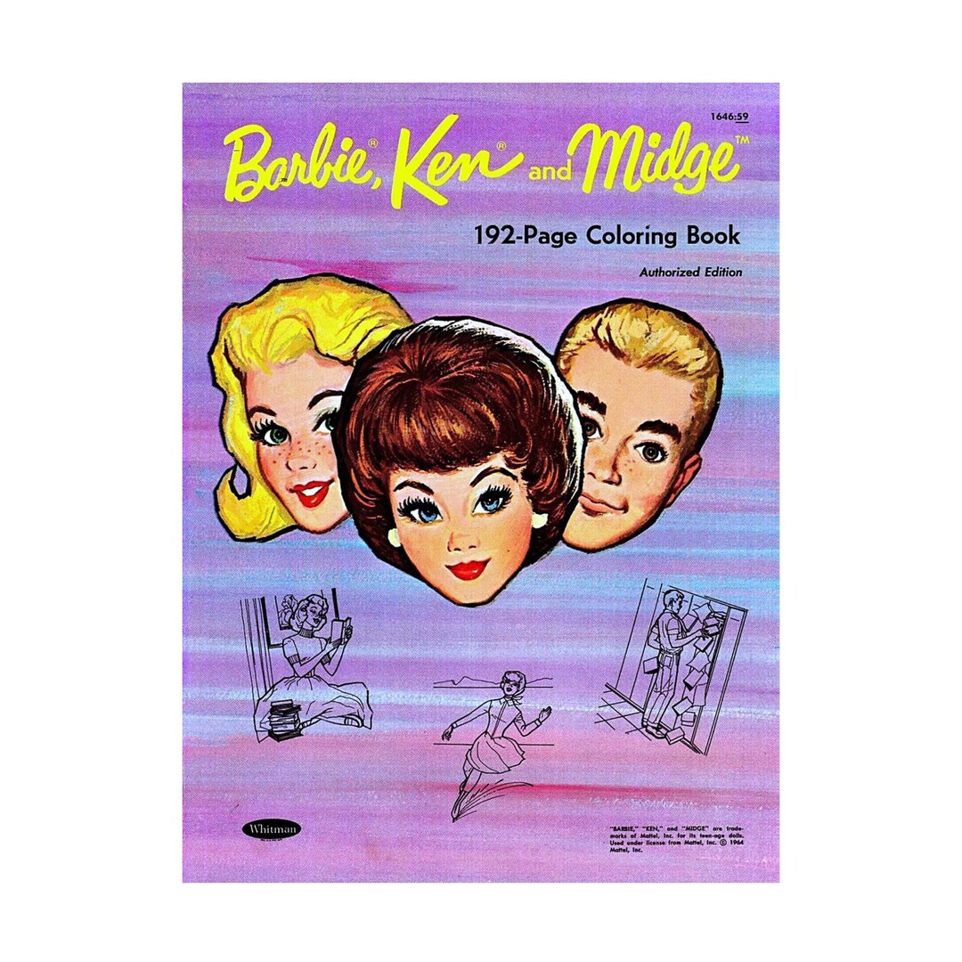 BARBIE Coloring Book, Vintage Book to Color, Instant Download, PDF - Etsy