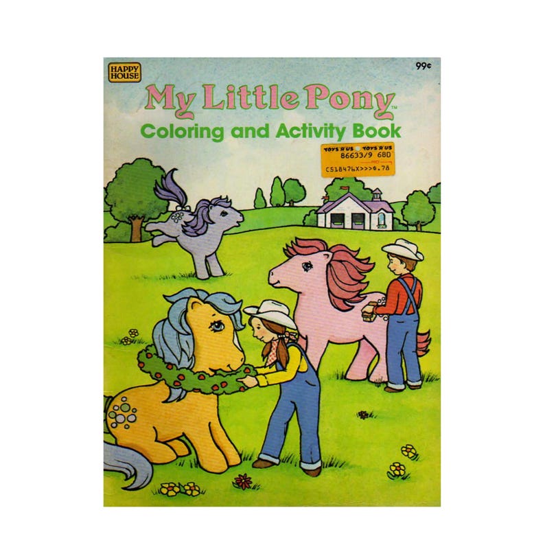 My Little Pony Coloring Activity Book, MLP Vintage Book to Color ...