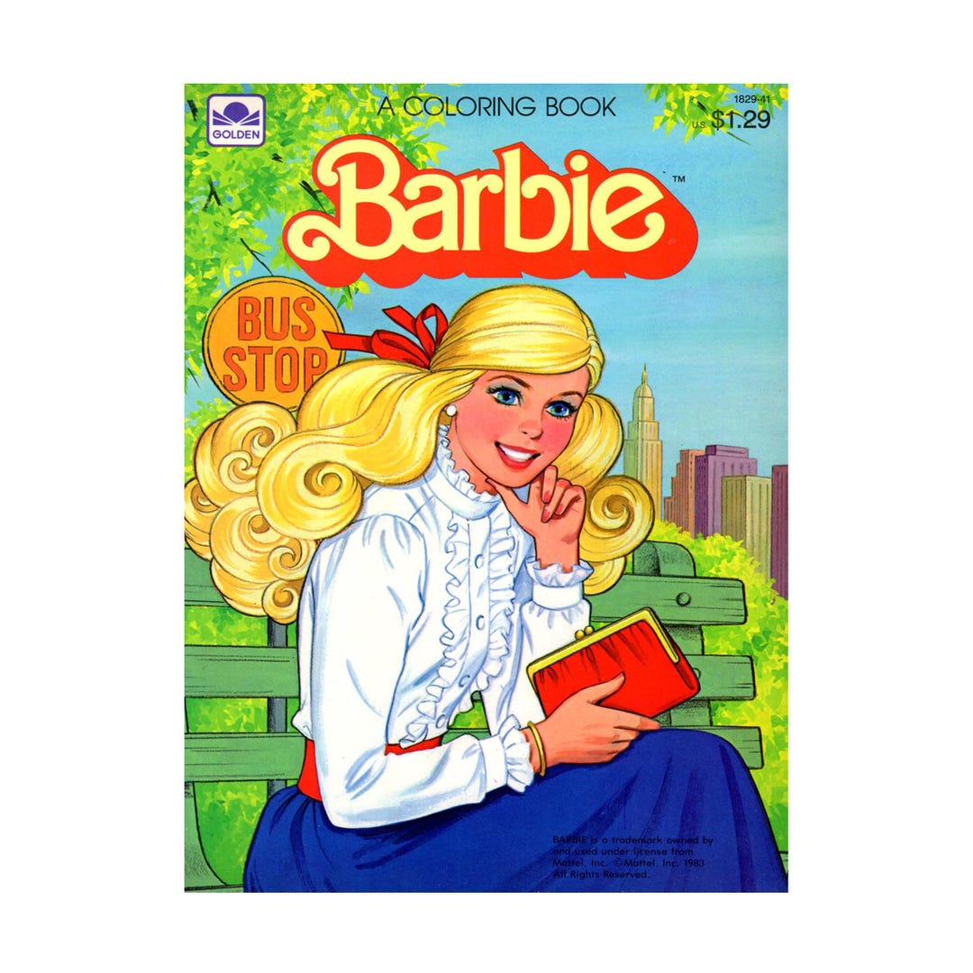 BARBIE Coloring Book, Vintage Book to Color, Instant Download, PDF - Etsy