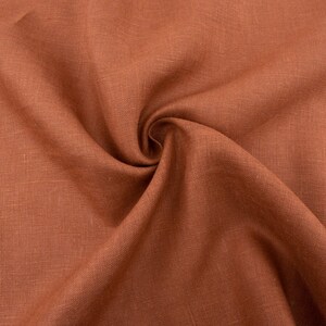 Organic Linen in Apricot Brandy by Birch Organics, sold by the half-yard
