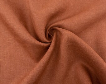 Organic Linen in Apricot Brandy by Birch Organics, sold by the half-yard