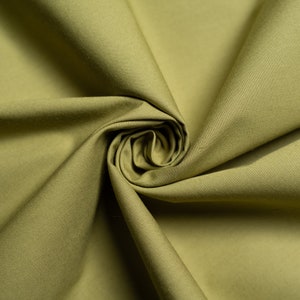 Birch Organic Fabric, Solid Poplin, Olive 17-inch remnant