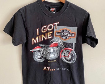 Harley Davidson Motorcycle T-Shirt Made in USA Size Small Black 2000s