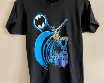 Vintage Batman T-Shirt 1988 Screen Stars Tag Made in USA Single Stitch Size 14-16