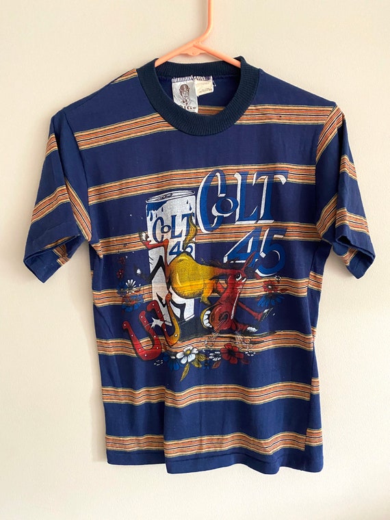 Vintage Colt 45 Beer Shirt 1970s Donkey Horseshoe