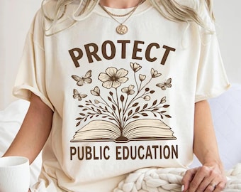 Protect Public Education Tee: Retro Teacher Activist Shirt