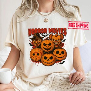 Halloween 90s Movies Shirt, Retro Horror Night Halloween T-shirt, Halloween Vibes Sweatshirt, Halloween Hoodie, Horror Movies Characters Tee
