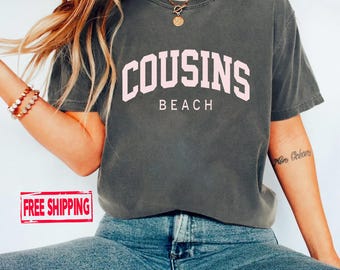 Cousins Beach Comfort Colors T-Shirt: Trendy Coastal Summer Tee