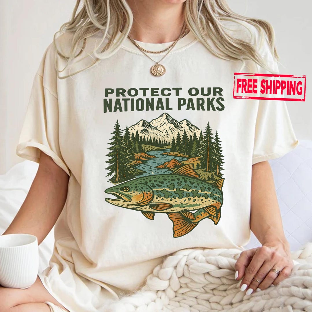 Retro National Parks T-shirt: Respect Wildlife, Hiking & Camping - Etsy