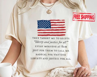 Liberty and Justice for All Tee: Stars, Stripes & Equal Rights