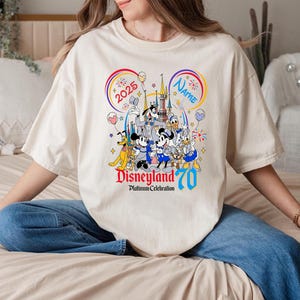 Custom Name Disneyland 70th Anniversary Family Vacation Tee