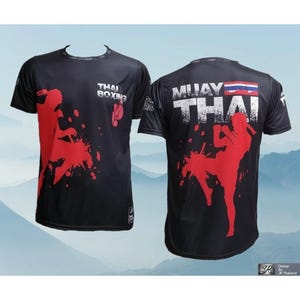 Stijlvol Thais Muay Thai-shirt | Sneldrogende sporttop met UV-bescherming voor heren en dames | Perfecte Thaise souvenir