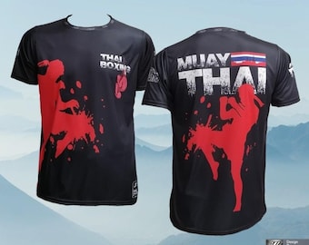 Muay Thai Performance Shirt: UV Protection, Quick-Dry Thai Souvenir