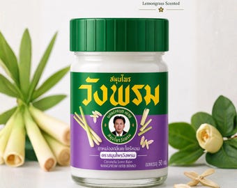 Wangprom Balsamo alle erbe viola Balsamo alla citronella Balsamo alla citronella Balsamo tailandese Balsamo rinfrescante Balsamo alle erbe da viaggio per esterni Thailandia 50 g