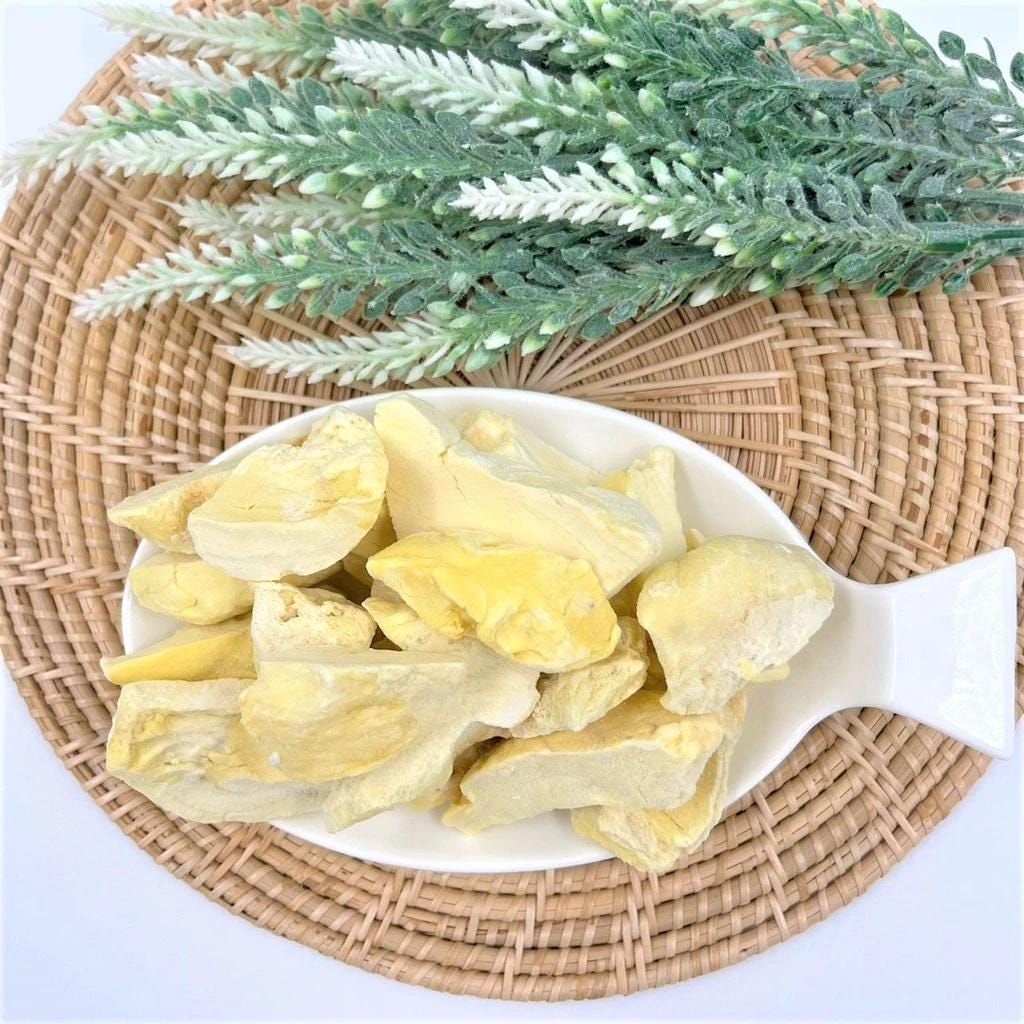 Durian Monthong Lyophilisé 100% Naturel - Sachet 35g - Snack Sain, Halal - Fabriqué En Thaïlande