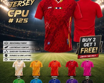Lightweight Dry Fit Sports Shirt Men Women – Breathable Thai CPU 125 Jersey for Training, Football, Running, Gym Workout Athletic Top